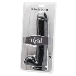 GET REAL - DILDO 28 CM Z KULKAMI CZARNE